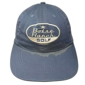 Imperial Golf Hat Blue White OS Boise Ranch Adjustable Slideback Embroidered